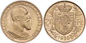 LIECHTENSTEIN Francesco I (1929-1938) 20 Franchi 1930 - Varesi 561 AU RR
FDC