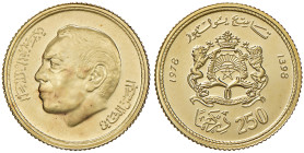 MAROCCO Hassan II (1962-1999) 250 Dirhams 1978 - Varesi 574 AU RRR
PROOF