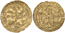 FRANCIA (Anglo-Gallica) Enrico VI (1422-1461) Salut d'or - Fr. 301 AU (g 2,83) R Difetto del tondello. Flan flaw.
SPL