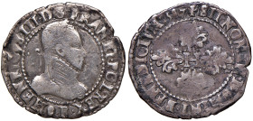 FRANCIA Enrico III (1574-1589) Mezzo franco 1587 - Ciani 1430 AG (g 6,84)
MB