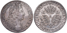 FRANCIA Luigi XIV (1643-1715) Ecu 1709 A - Gad. 229 AG (g 30,51)
BB+/qSPL