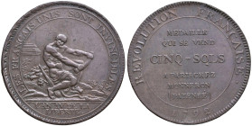 FRANCIA I Repubblica (1792-1804) 5 Sols 1792 - KM Tn35 CU (g 26,59)
qSPL
