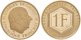 FRANCIA Charles De Gaulle Franco 1988 - KM 979 AU (g 9,00)
PROOF