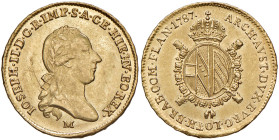 MILANO Giuseppe II d'Asburgo (1780-1790) Mezza sovrana 1787 - MIR 457/1 AU (g 5,56)
M.di SPL