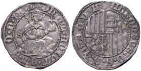 NAPOLI Alfonso I d'Aragona (1442-1458) Carlino sigla S - MIR 54/6 AG (g 3,58)
BB