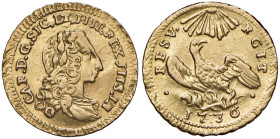 PALERMO Carlo di Borbone (1734-1759) Oncia 1736 - MIR 564/2 AU (g 4,33) Probabile appiccagnolo rimosso. Likely removed mount.
BB+