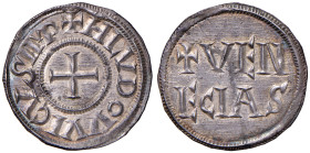 VENEZIA Ludovico I il Pio, Re dei Franchi e Imperatore (814-840) Denaro - Pa. 2 AG (g 1,44) RR Moneta di conservazione eccezionale. Stato Zecca, un ve...