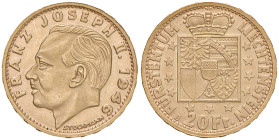 LIECHTENSTEIN Franz Josef II (1938-1989) 20 Franchi 1946 - KM 14 AU (g 6,45)
FDC