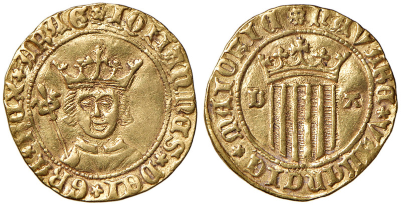 SPAGNA Giovanni II d'Aragona (1458-1479) Ducato Valencia - Fr. 79 AU (g 3,46) RR...