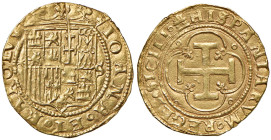 SPAGNA Giovanna la Pazza e Carlo V (1504-1516) Scudo - Fr. 153 AU (g 3,25) Graffietto nel campo. Minor scratch in the field.
SPL