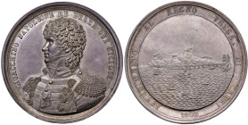 Medaglia 1808 Presa di Capri - D/ Busto di Gioacchino Napoleone, con capelli riccioluti, in uniforme ricca di decorazioni, a sx. Nella troncatura del ...