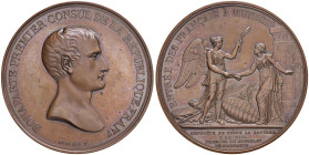 FRANCIA Prima Repubblica Napoleone Bonaparte Primo Console Medaglia 1800 Entrata dei Francesi a Monaco. D/ Busto giovanile di Napoleone verso destra. ...