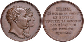 FRANCIA Napoleone I Medaglia 1810 Visita dei reali Massimiliano I Josef Re di Baviera e Carolina la sua consorte alla Zecca di Parigi. D/ Busti uniti ...