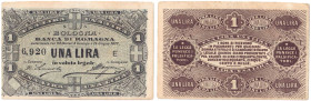 Banca di Romagna 1 Lira del 24/06/1872 serie E 6.920 "Gav. Boa vol III 06.0710.3"
SPL/FDS