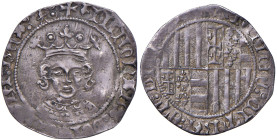 AQUILA Alfonso I d' Aragona (1442-1458) Reale - MIR 77 AG (g 1,85) RRR Piegatura del tondello. Bent flan.
BB+