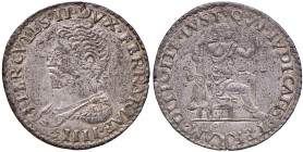 FERRARA Ercole II (1534-1559) Bianco - MIR 297 AG (g 5,05) RR Esemplare in eccezionale stato di conservazione per la tipologia. Questa moneta non è ra...
