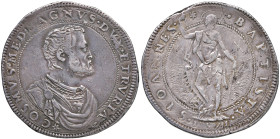 FIRENZE Cosimo I de' Medici (1537-1574) Piastra 1571 - MIR 166/2 AG (g 32,49) RR Esemplare di modulo largo e regolare, con gradevole patina di antica ...