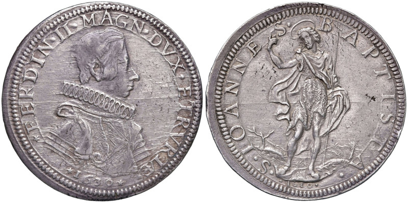 FIRENZE Ferdinando II de' Medici (1621-1670) Piastra 1630 - MIR 291/4 AG (g 32,5...