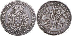LIVORNO Ferdinando II de' Medici (1621-1670) Quarto di Pezza della Rosa 1665 - MIR 63 AG (g 6,42) RRR Bellissimo esemplare, rarissimo da reperire in q...