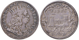 LIVORNO Cosimo III de' Medici (1670-1723) Quarto di Tollero 1683 - MIR 76 AG (g 6,63) RR Segnetti nel campo al D/. Minor marks on the field on obverse...