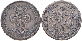 LIVORNO Cosimo III de' Medici (1670-1723) Quarto di Pezza della Rosa 1699 - MIR 68 AG (g 6,36) RRR Rarissima moneta da reperire anche solo in conserva...