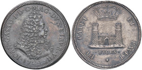 LIVORNO Gian Gastone de' Medici (1723-1737) Tollero 1724 - MIR 78/2 AG (g 27,07) RRR Rarissima moneta con intensa patina. Incredibly rare coin with a ...