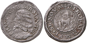 MANTOVA Francesco II Gonzaga (1484-1519) Testone - MIR 418/1 AG (g 9,15) RRR Porosità del metallo. Porous.
BB+/BB