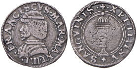 MANTOVA Francesco II Gonzaga (1484-1519) Mezzo testone - MIR 419 AG (g 3,80) RR
BB