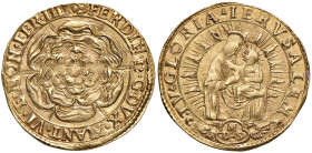 MANTOVA Ferdinando Gonzaga (1612-1626) Zecchino della rosa - MIR 586 AU (g 3,42) RRR Bellissimo esemplare di questa rarissima e affascinante moneta. C...