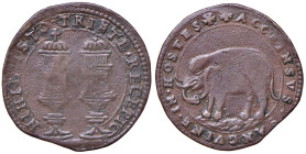 MANTOVA Vincenzo II Gonzaga (1627) Soldo - MIR 636 CU (g 4,18) RRR Buona conservazione per questa rarissima moneta, i cui pochi esemplari apparsi eran...
