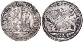 VENEZIA Gerolamo Priuli (1559-1567) Quarto di Ducato da 31 soldi - Paolucci 6 AG (g 7,94) RRR Lievi mancanze al D/ e modeste ossidazioni al R/, ma ese...