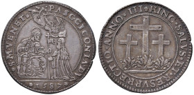 VENEZIA Pasquale Cicogna (1585-1595) Osella an. III 1587 - Paolucci 70 AG (g 9,67) RR Ottimo esemplare, probabilmente il migliore passato in asta pubb...