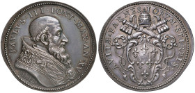 Paolo III (1539-1549) Medaglia an. XV 1549 - Modesti 373 - Opus: Palladino AG (g 34,73) RR Bellissima e delicata patina di antica raccolta. Beautiful ...