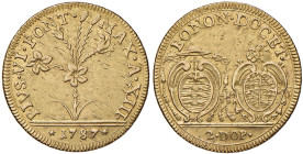 Pio VI (1775-1799) Bologna - 2 Doppie 1787 an. XIII - Munt. 170 AU (g 10,89) RR
qSPL-SPL
