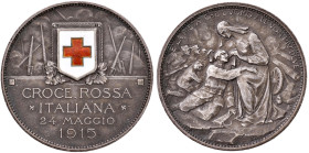 Vittorio Emanuele III (1900-1946) Medaglia 1915 Croce Rossa Italiana - Nomisma 1473 AG (g 11,98) RR
M.di SPL