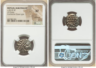 BRITAIN. Durotriges. Ca. 60-20 BC. AR stater (19mm, 3h). NGC XF, scratches. Cranborne Chase type. Devolved head of Apollo right / Disjointed horse lef...