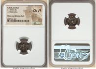 CENTRAL GAUL. Aedui. Ca. 100-50 BC. AR quinarius (15mm, 2h). NGC Choice VF. Male head left / DIA-SV-LOS, galloping horse right. Depeyrot, NC IV, 215. ...