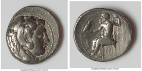 MACEDONIAN KINGDOM. Alexander III the Great (336-323 BC). AR tetradrachm (27mm, 16.44 gm, 2h). Fine, scratches. Late lifetime or early posthumous issu...