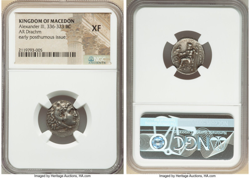 MACEDONIAN KINGDOM. Alexander III the Great (336-323 BC). AR drachm (18mm, 6h). ...