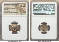 MACEDONIAN KINGDOM. Alexander III the Great (336-323 BC). AR drachm (18mm, 11h). NGC Choice VF, scuff, brushed. Posthumous issue of Sardes, ca. 323-31...