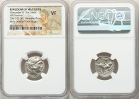 MACEDONIAN KINGDOM. Alexander III the Great (336-323 BC). AR drachm (18mm, 2h). NGC VF. Early posthumous issue of Lampsacus, ca. 310-301 BC. Head of H...