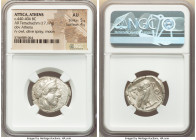 ATTICA. Athens. Ca. 440-404 BC. AR tetradrachm (24mm, 17.17 gm, 11h). NGC AU 5/5 - 4/5. Mid-mass coinage issue. Head of Athena right, wearing earring,...