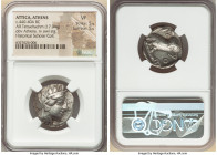 ATTICA. Athens. Ca. 440-404 BC. AR tetradrachm (24mm, 17.04 gm, 8h). NGC VF 5/5 - 5/5. Mid-mass coinage issue. Head of Athena right, wearing earring, ...