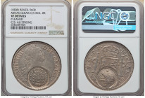 Minas Gerais. Maria I Counterstamped 960 Reis ND (1801-1810) VF Details (Cleaned) NGC, KM242. C/S (AU Strong). Counterstamped on a Bolivia-minted Poto...