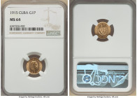 Republic gold Peso 1915 MS64 NGC, Philadelphia mint, KM16, Fr-7. Two year type. 

HID09801242017

© 2022 Heritage Auctions | All Rights Reserved