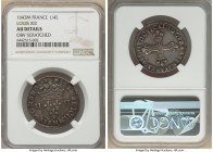 Louis XIII 1/4 Ecu 1643-M AU Details (Obverse Scratched) NGC, Toulouse mint, KM47.12. 

HID09801242017

© 2022 Heritage Auctions | All Rights Reserved...