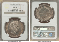 Louis Philippe I 5 Francs 1832-A AU58 NGC, Paris mint, KM749.1. 

HID09801242017

© 2022 Heritage Auctions | All Rights Reserved