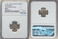 Strassbourg. City 3-Piece Lot of Certified Denars ND (1150-1190) NGC, 1) Denar, MS61. E&L-81. 2) Denar, MS62. E&L-100. 3) Denar, MS60 Anonymous issues...