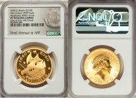 Elizabeth II gold Proof "Mayflower 400th Anniversary" 100 Pounds (1 oz) 2020 PR70 Ultra Cameo NGC, KM-Unl. Mintage: 500. One of First 100 Struck. Incl...