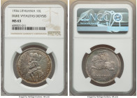 Republic 10 Litu 1936 MS63 NGC, Kaunas mint, KM83. One year type. Duke Vytautas the Great. 

HID09801242017

© 2022 Heritage Auctions | All Rights Res...